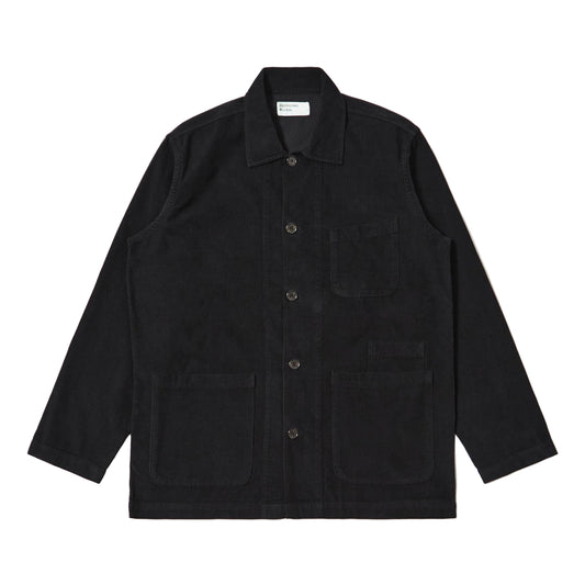 Universal Works Bakers Fine Cord Black Overshirt