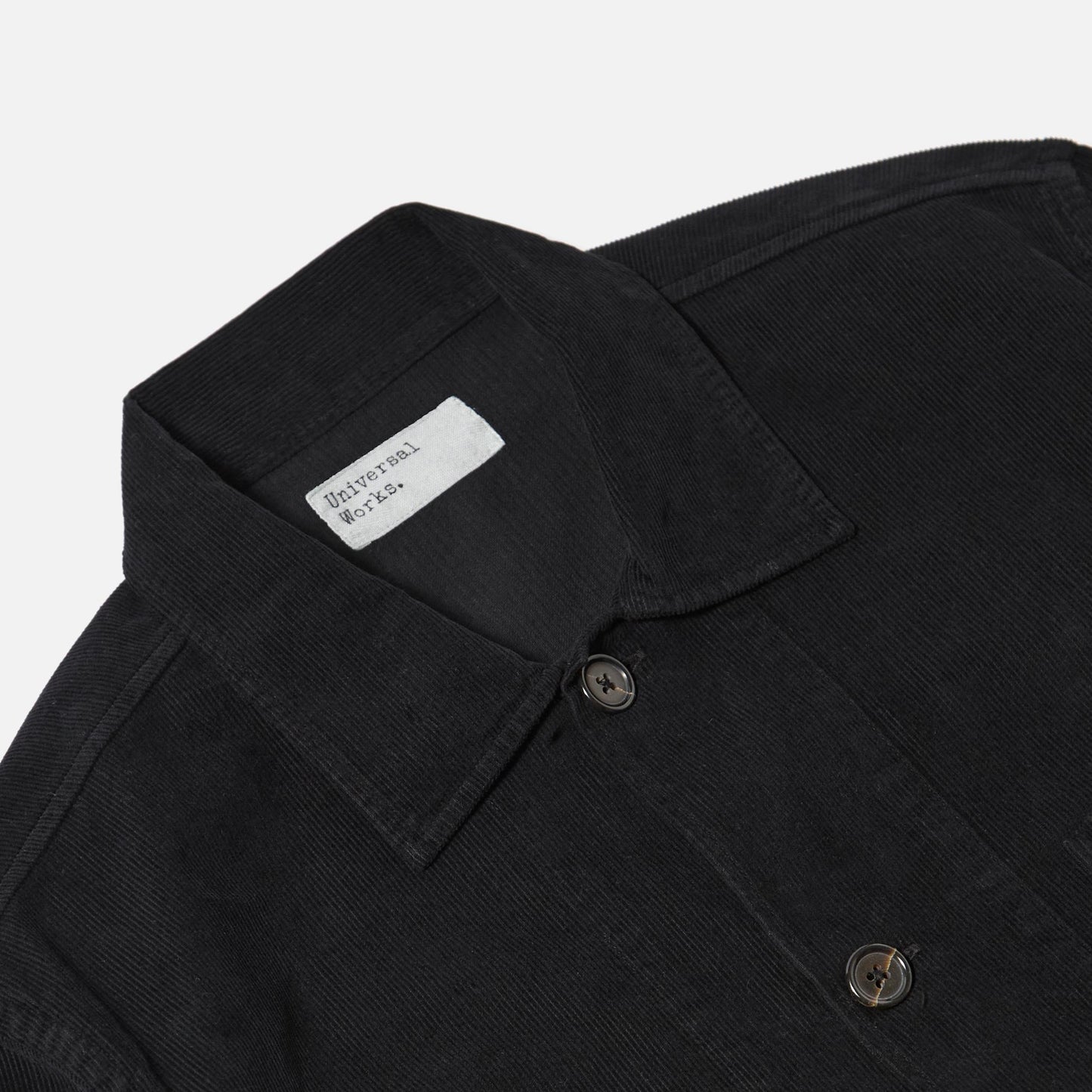 Universal Works Bakers Fine Cord Black Overshirt