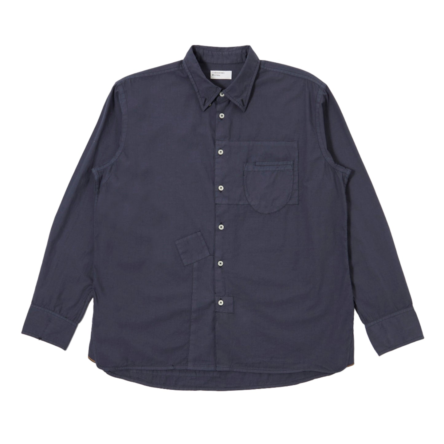 Universal Works Patched Lazy Navy Poplin Shirt