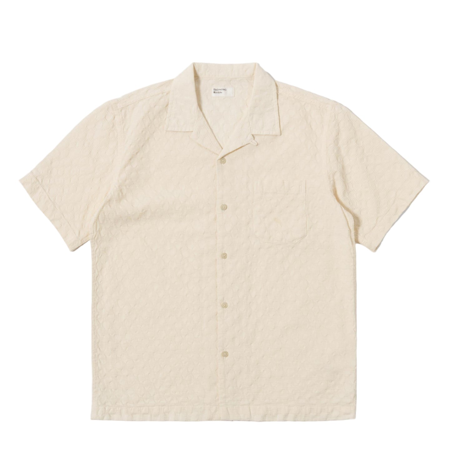 Universal Works Dot Waffle Road Ecru Shirt