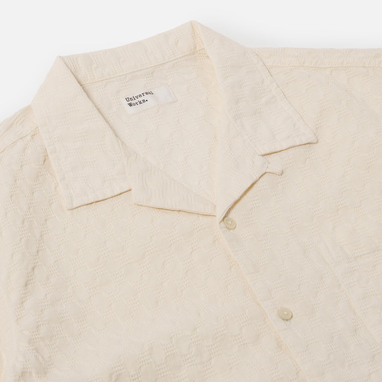 Universal Works Dot Waffle Road Ecru Shirt