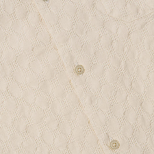 Universal Works Dot Waffle Road Ecru Shirt