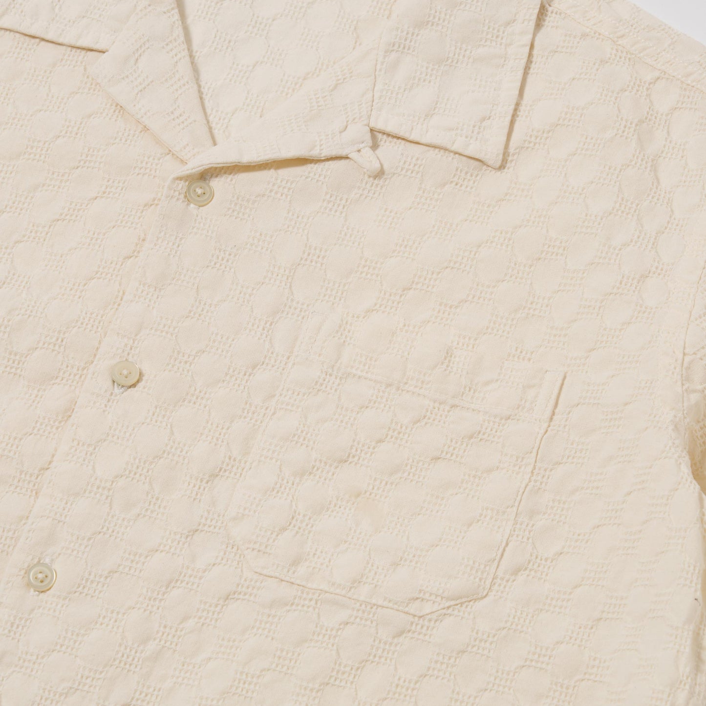 Universal Works Dot Waffle Road Ecru Shirt