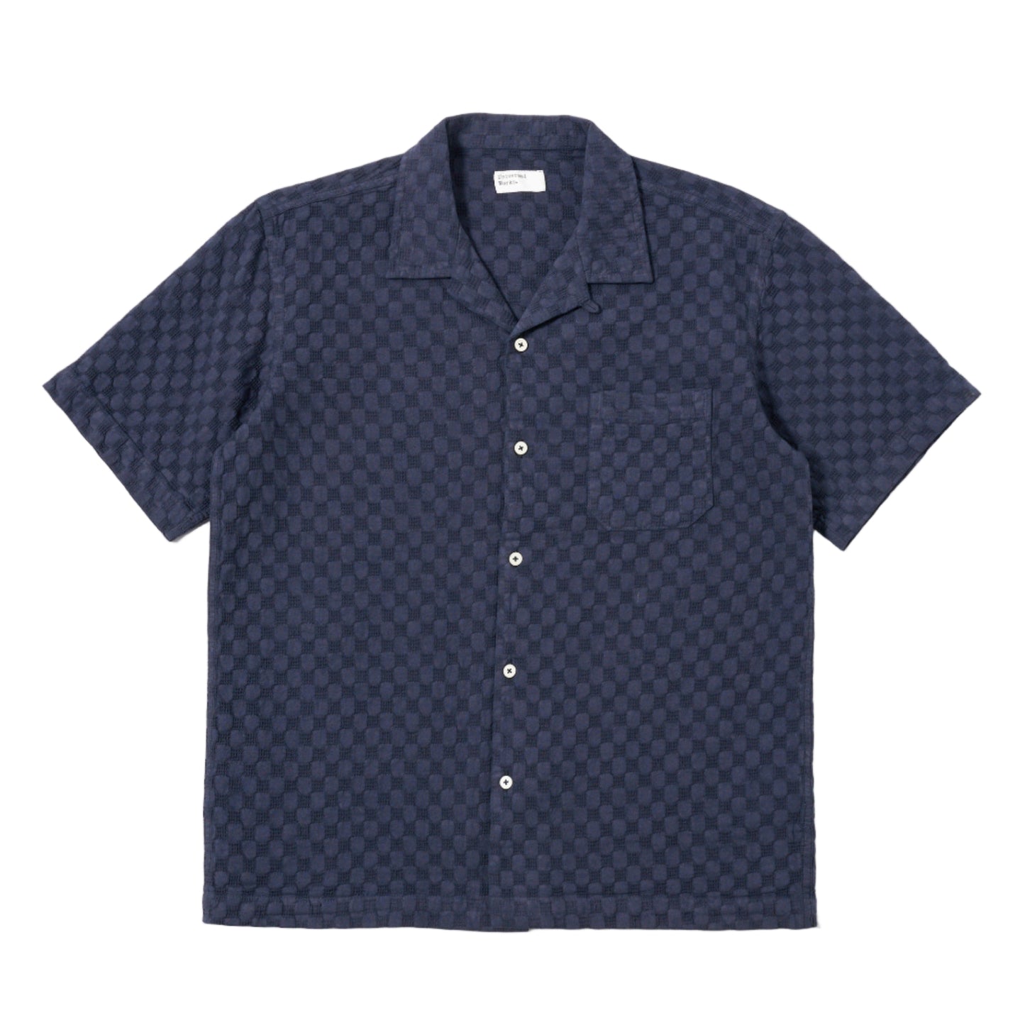 Universal Works Dot Waffle Road Navy Shirt