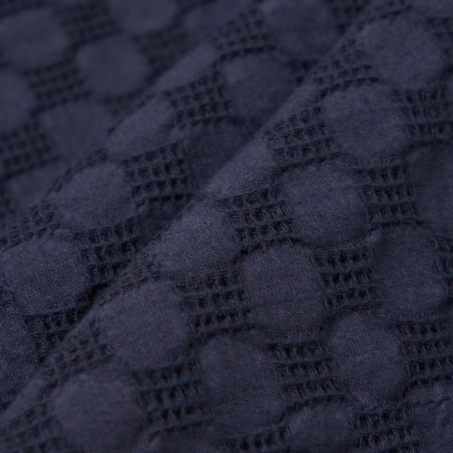 Universal Works Dot Waffle Road Navy Shirt