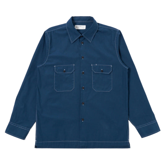 Universal Works CPO Navy Poplin Shirt