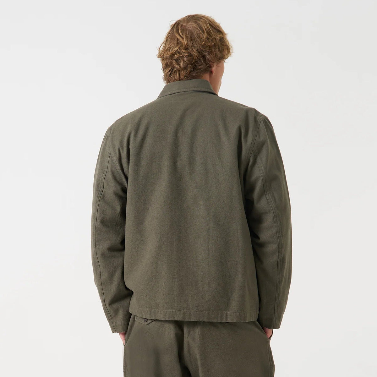 Universal Works Brushed Moleskin Olive Franck Jacket