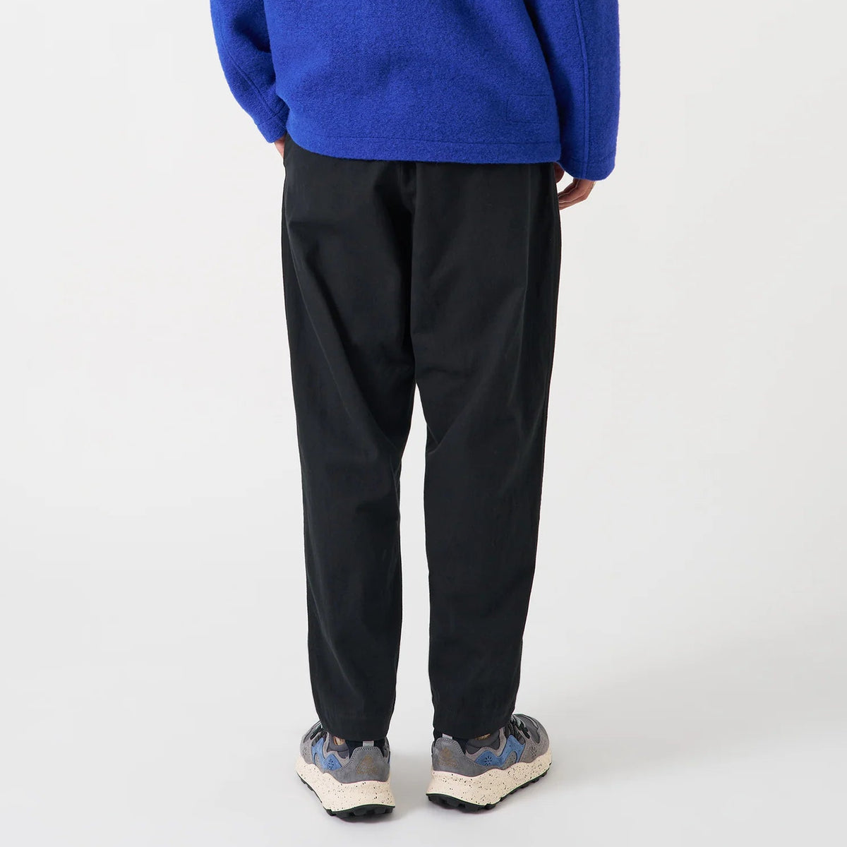Universal Works Pleated Track Pant Brushed Moleskin Black Trouser