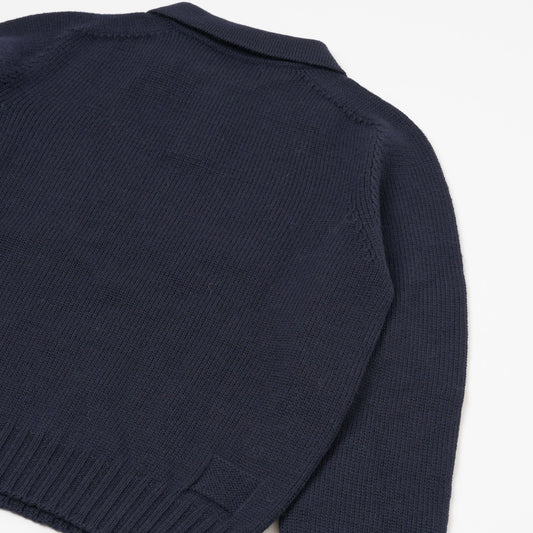 Universal Works Curtis Shetland Wild Navy Sweater