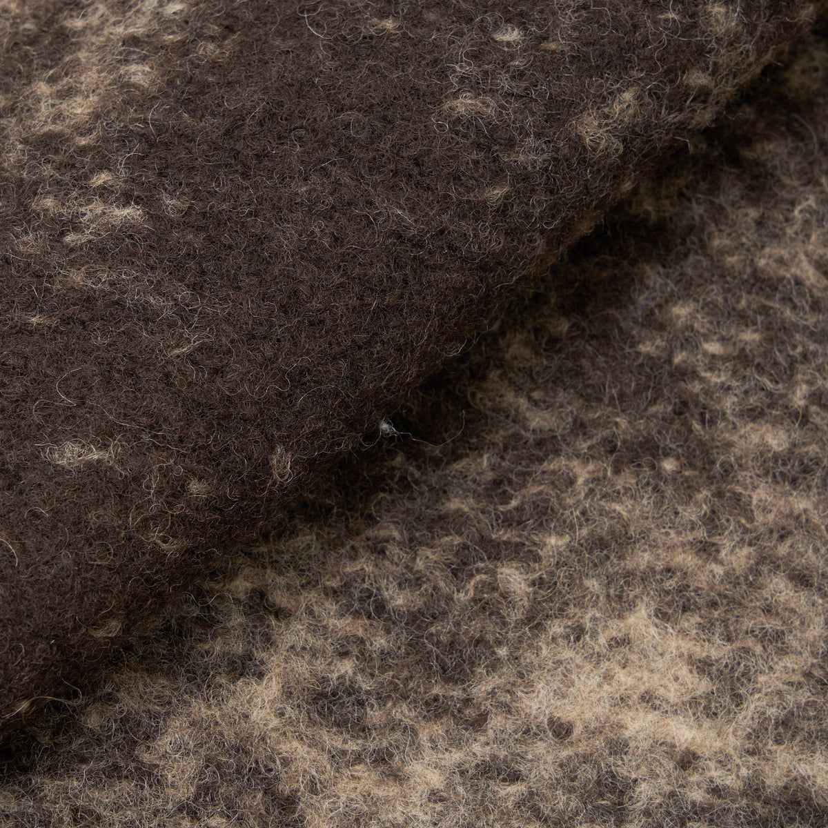 Universal Works Cloud Camo Wool Fleece Brown Cardigan