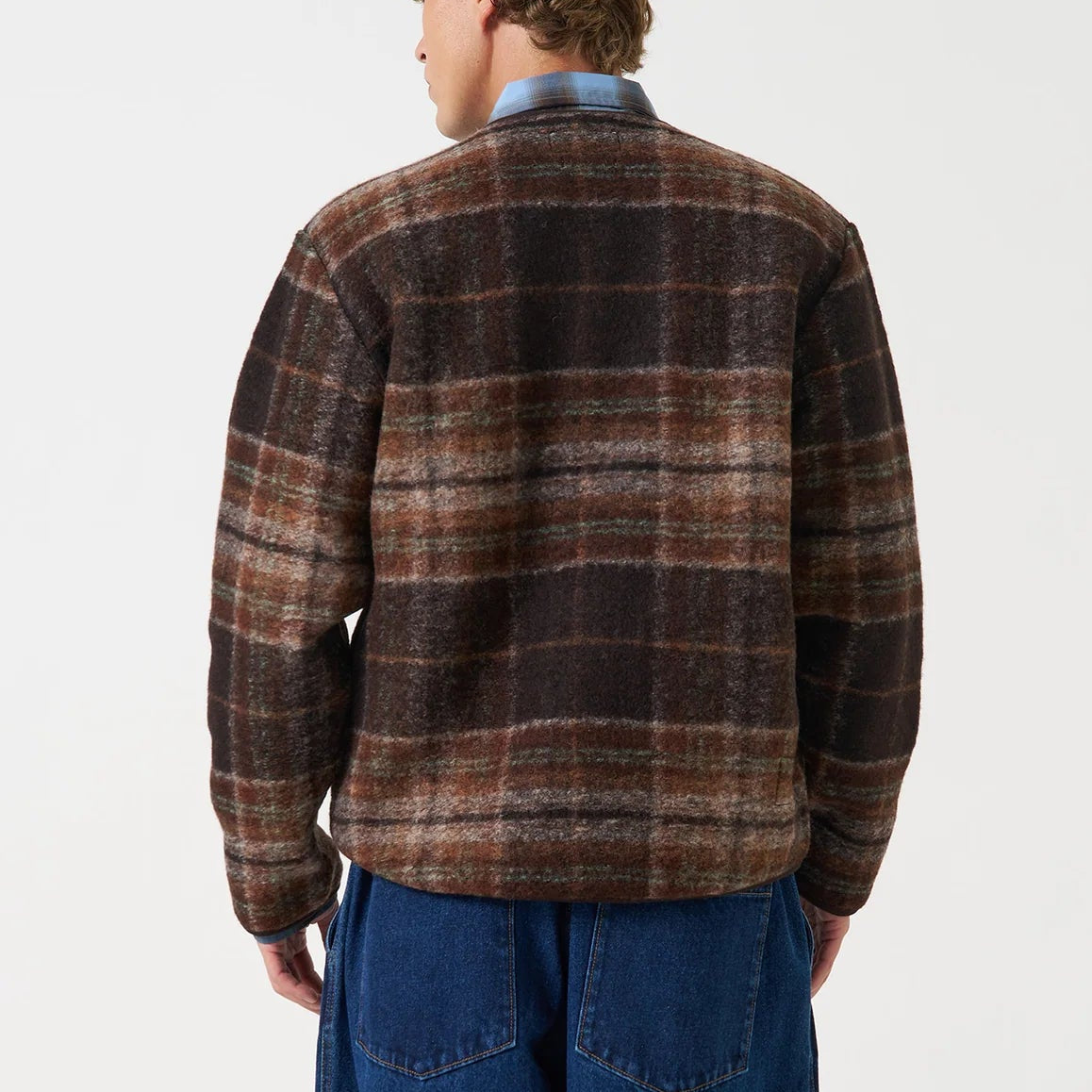 Universal Works Pino Wool Fleece Brown Military Liner Jacket