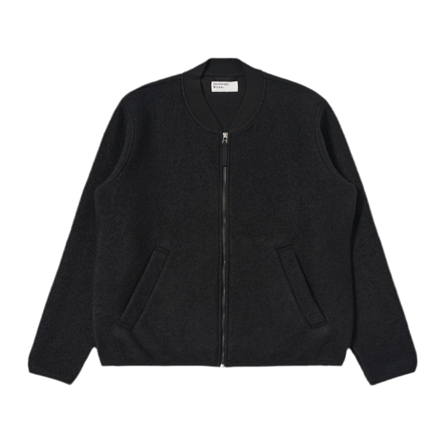 Universal Works Wool Fleece Brown Zip Bomber