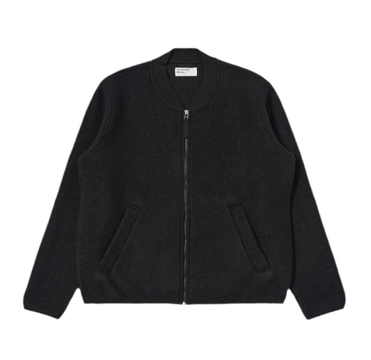 Universal Works Wool Fleece Brown Zip Bomber