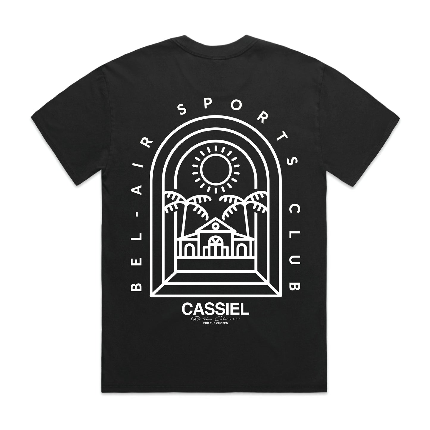 Cassiel Bel Air Sports Club Faded Black Tee