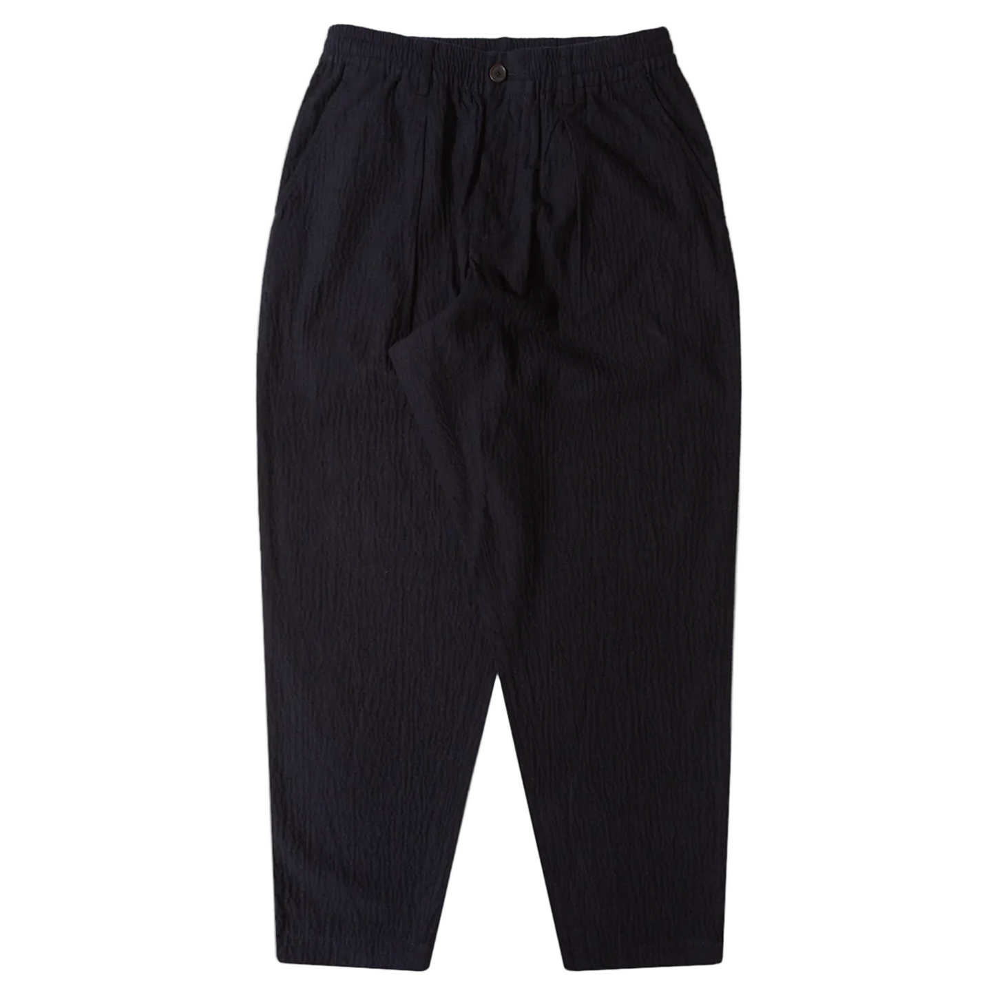 Universal Works Pleated Track Ospina Cotton Navy Trouser