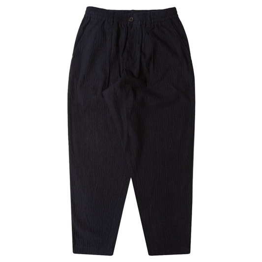 Universal Works Pleated Track Ospina Cotton Navy Trouser