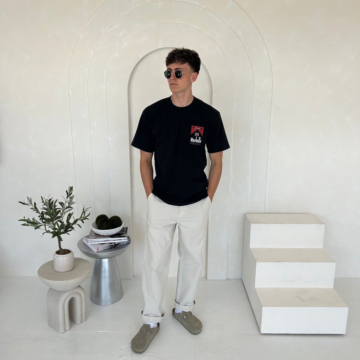 Cassiel Clo Marbella Faded Black Tee