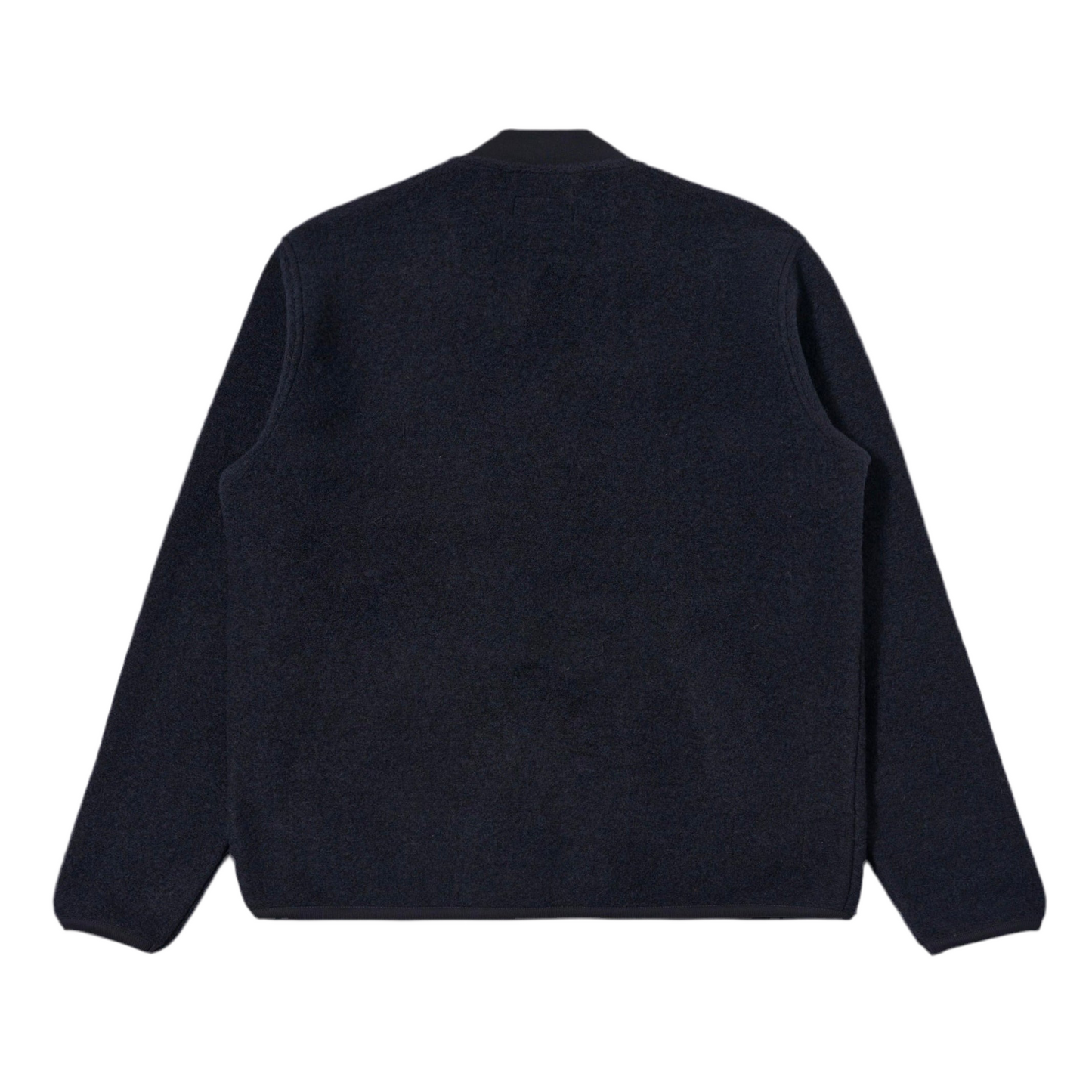 Universal Works Wool Fleece Navy Zip Bomber