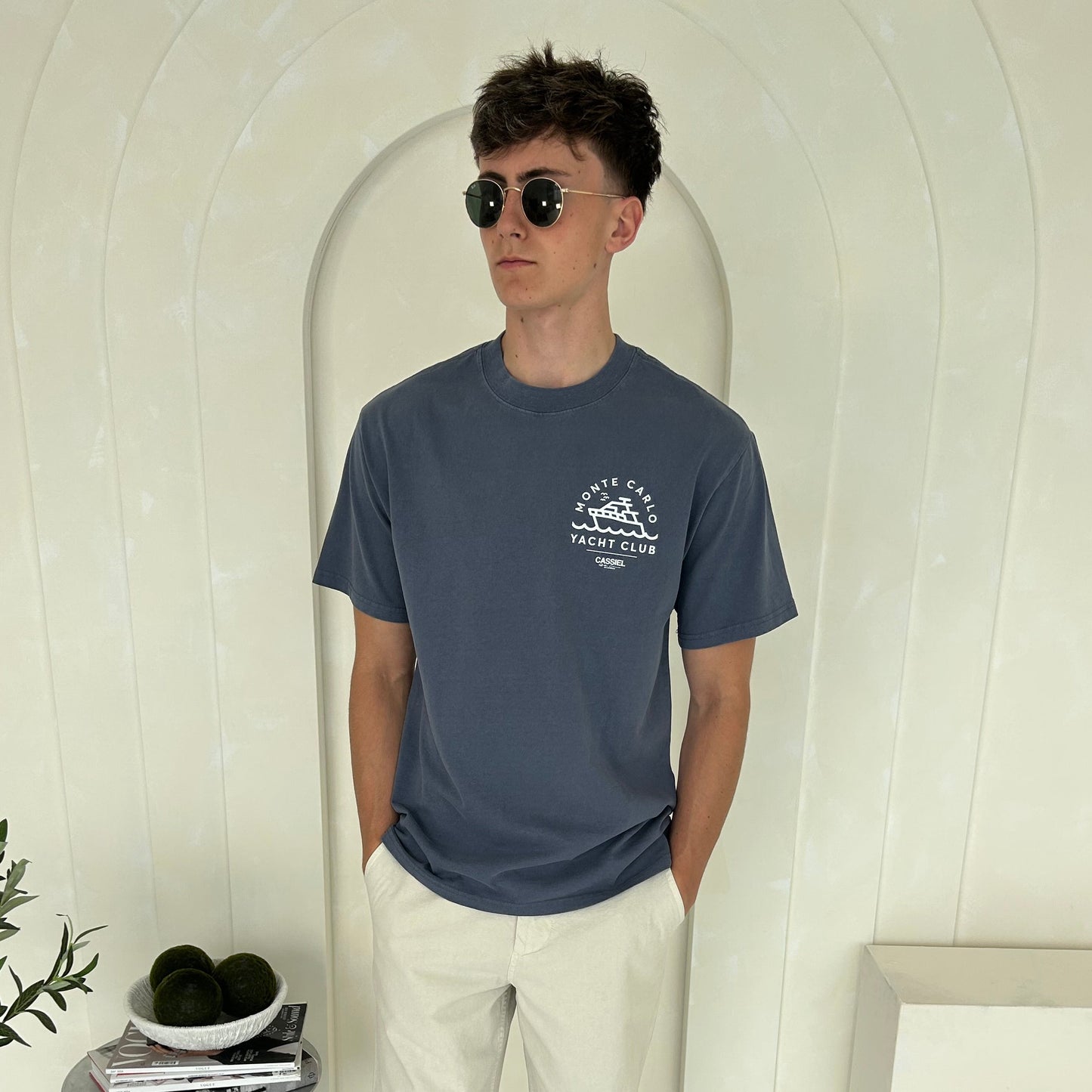 Cassiel Clo Monte Carlo Faded Indigo Tee