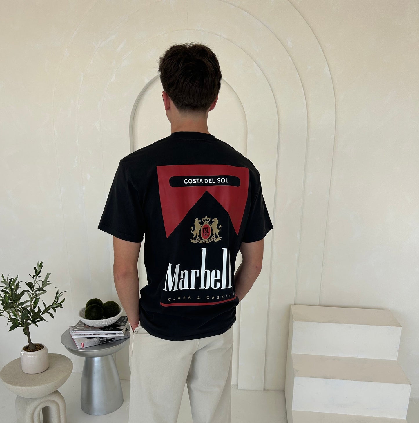 Cassiel Clo Marbella Faded Black Tee