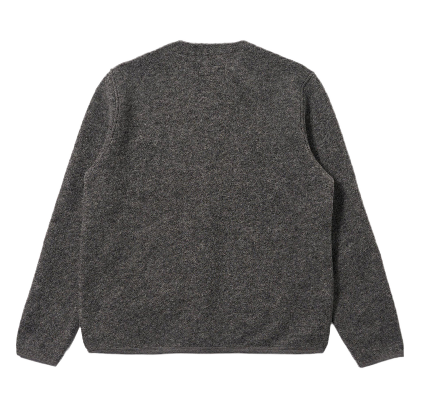 Universal Works Wool Fleece Marl Grey Cardigan