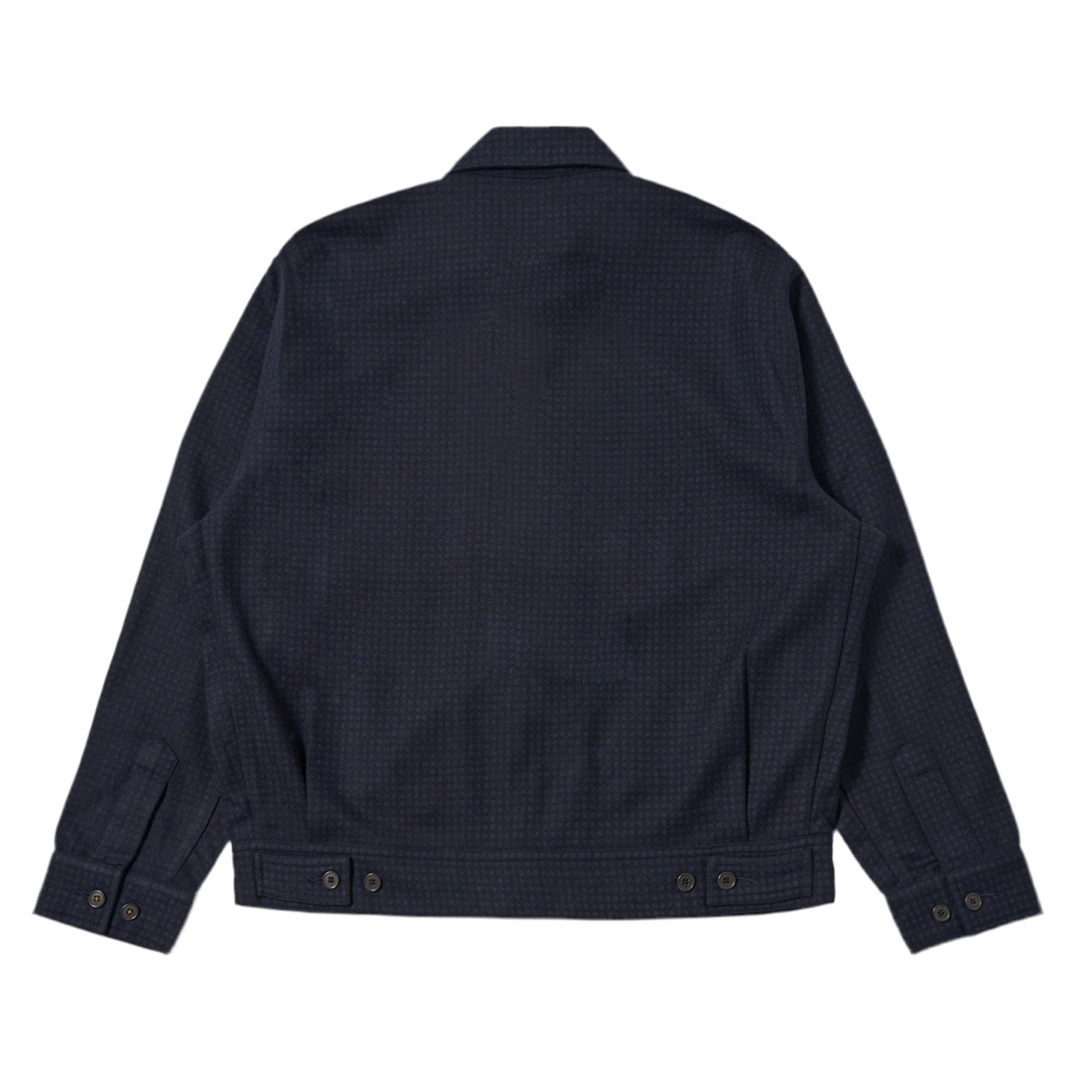 Universal Works Rose Bowl Dot Print Flannel Navy Jacket