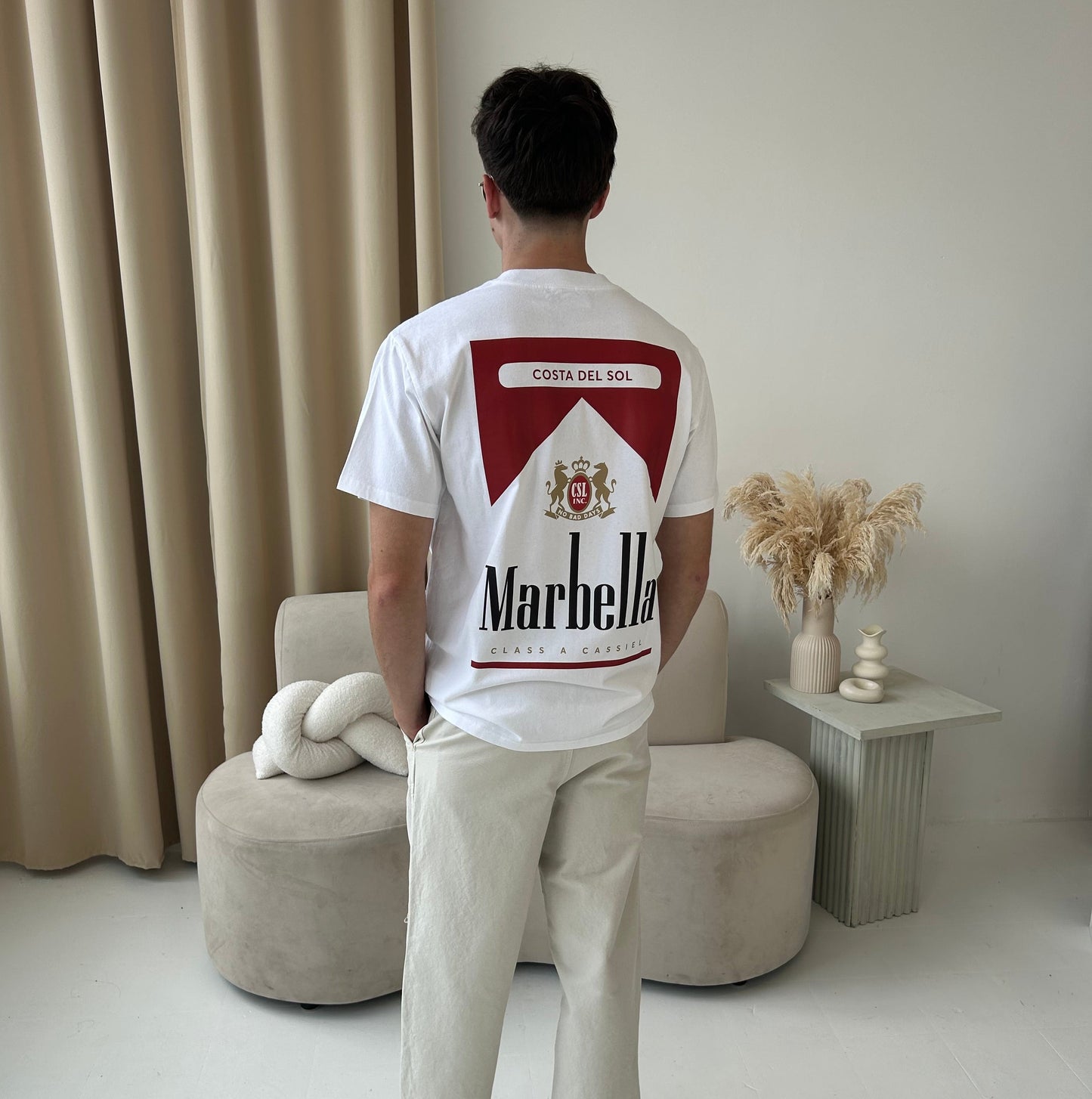 Cassiel Clo Marbella Faded White Tee