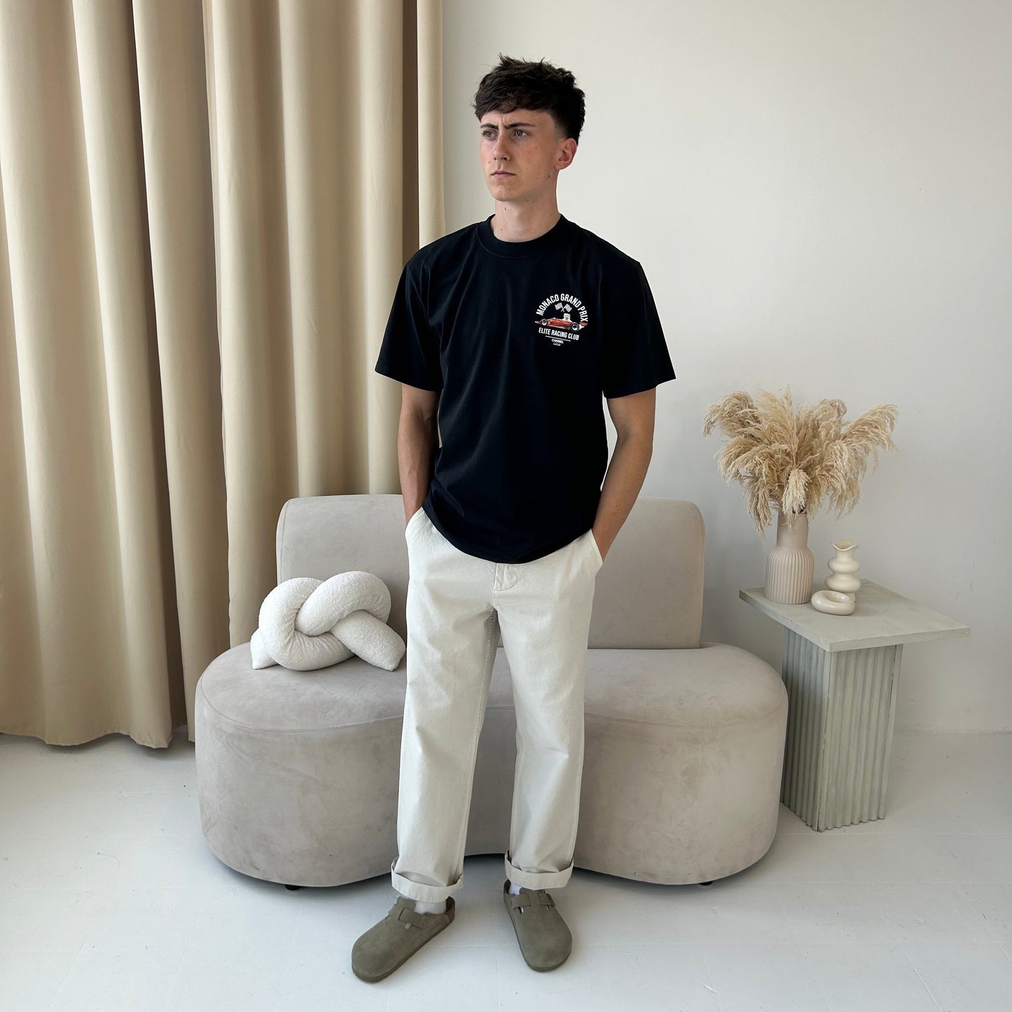 Cassiel Clo Monaco Grand Prix Faded Black Tee