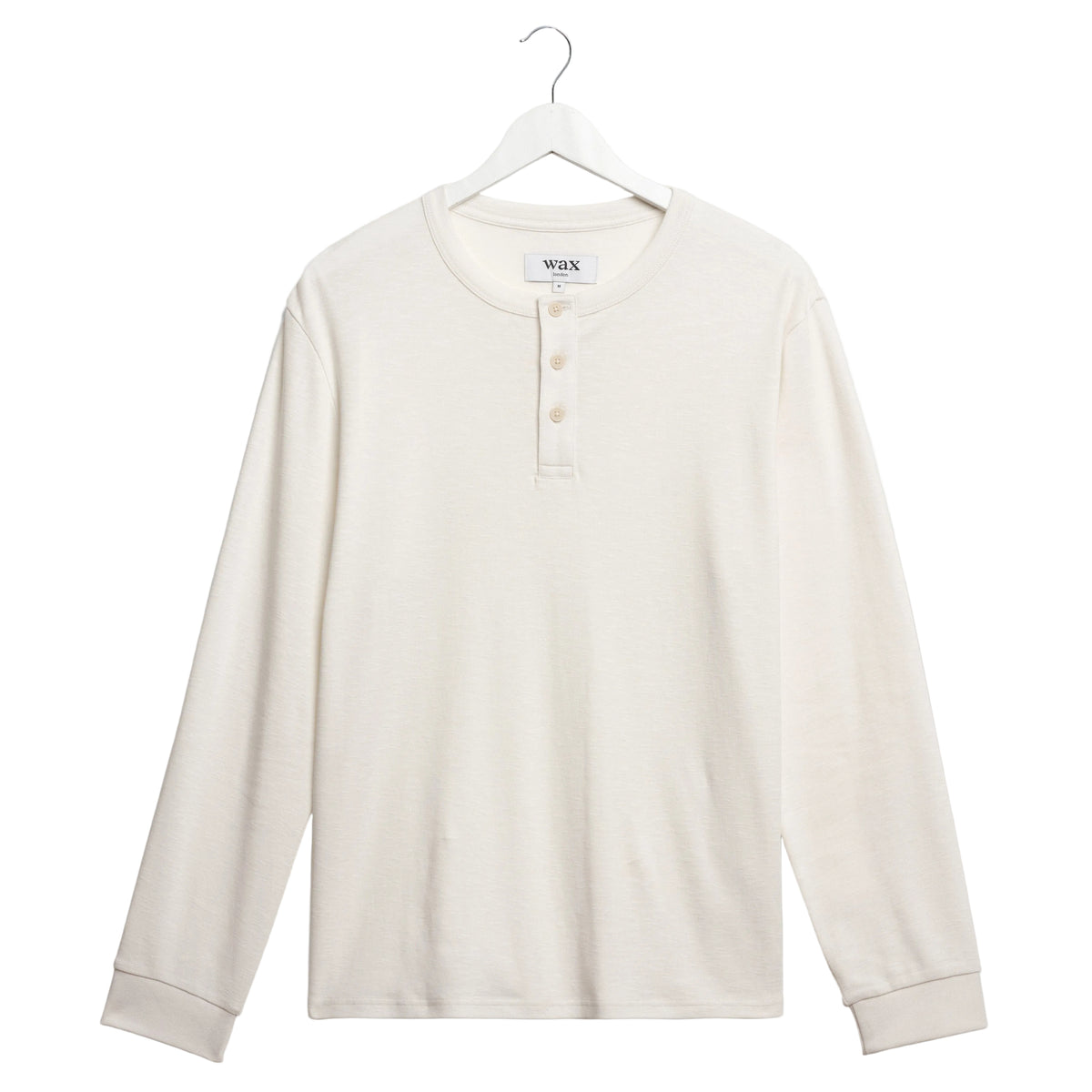 Wax London Caleb Henley L/S Ecru Top
