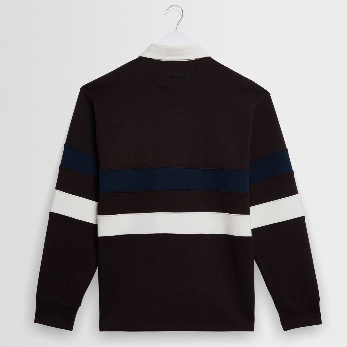 Wax London Rowhill Brown Navy Rugby Shirt