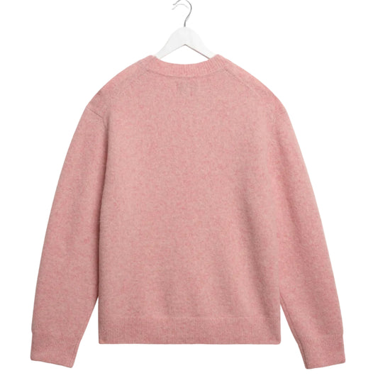 Wax London Wilde Crew Fluffy Wool Blend Pale Pink Knit
