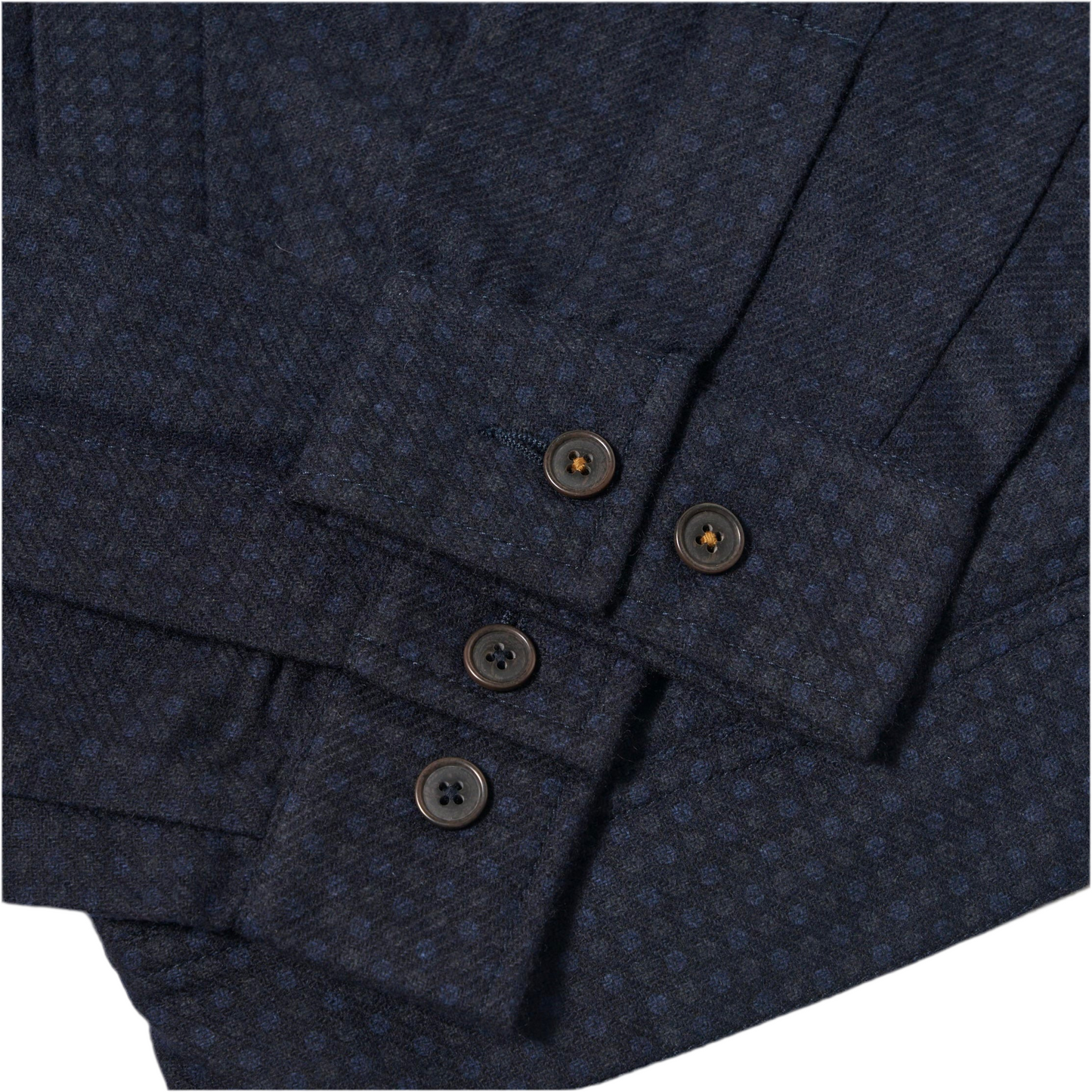 Universal Works Rose Bowl Dot Print Flannel Navy Jacket