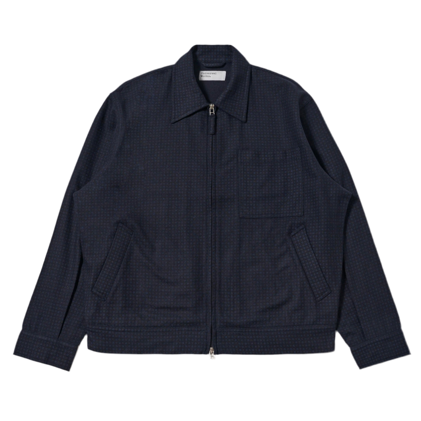 Universal Works Rose Bowl Dot Print Flannel Navy Jacket