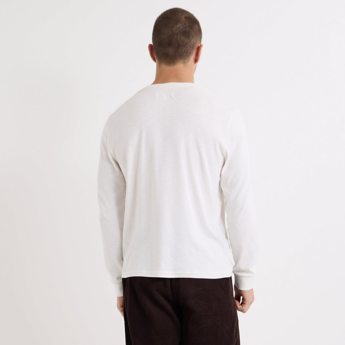 Wax London Caleb Henley L/S Ecru Top