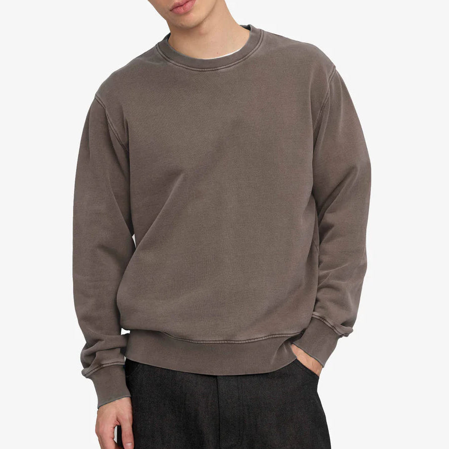 Colorful Standard Classic Organic Crew Faded Mud Sweatshirt