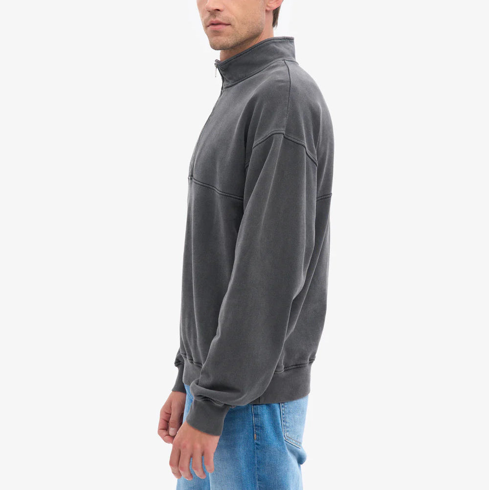 Colorful Standard Classic Organic Faded Black Quarter Zip Sweatshirt