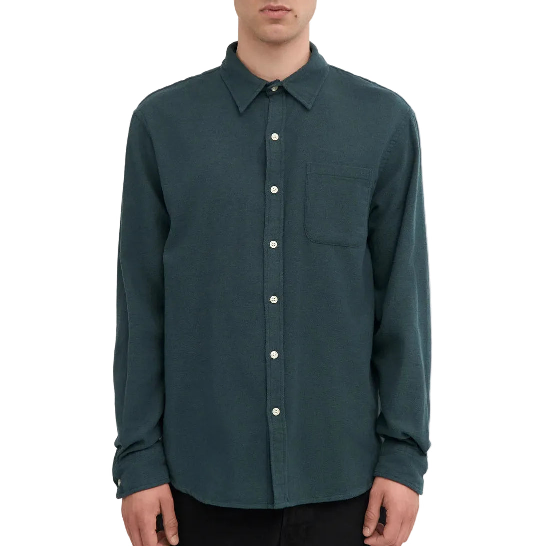 Colorful Standard Organic Flannel Ocean Green Shirt