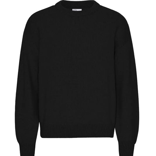 Colorful Standard Deep Black Oversized Merino Wool Crew Knit