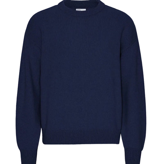 Colorful Standard Marine Blue Oversized Merino Wool Crew Knit
