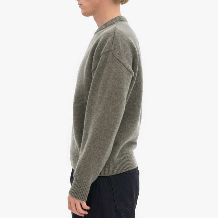 Colorful Standard Dusty Olive Oversized Merino Wool Crew Knit