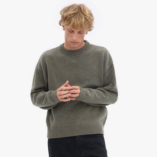 Colorful Standard Dusty Olive Oversized Merino Wool Crew Knit