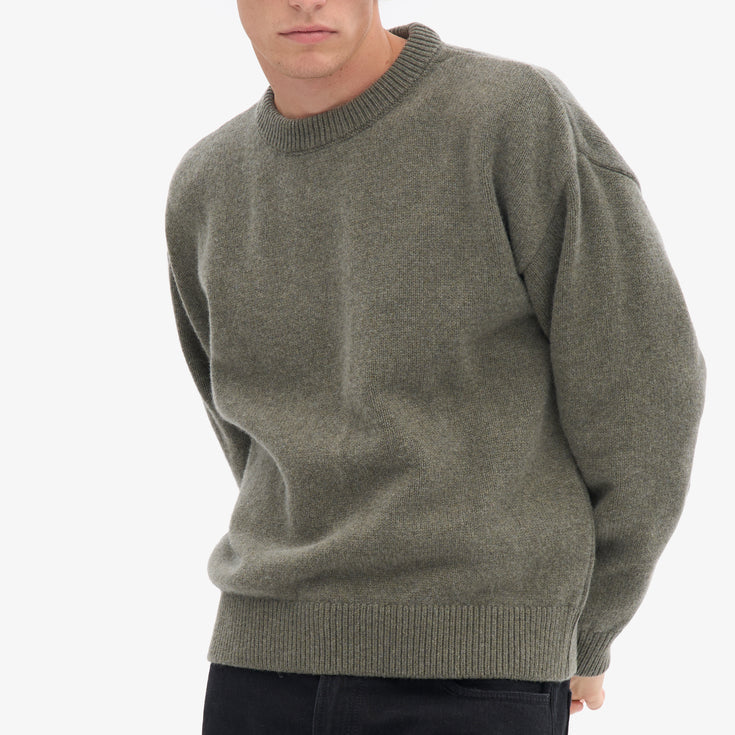 Colorful Standard Dusty Olive Oversized Merino Wool Crew Knit