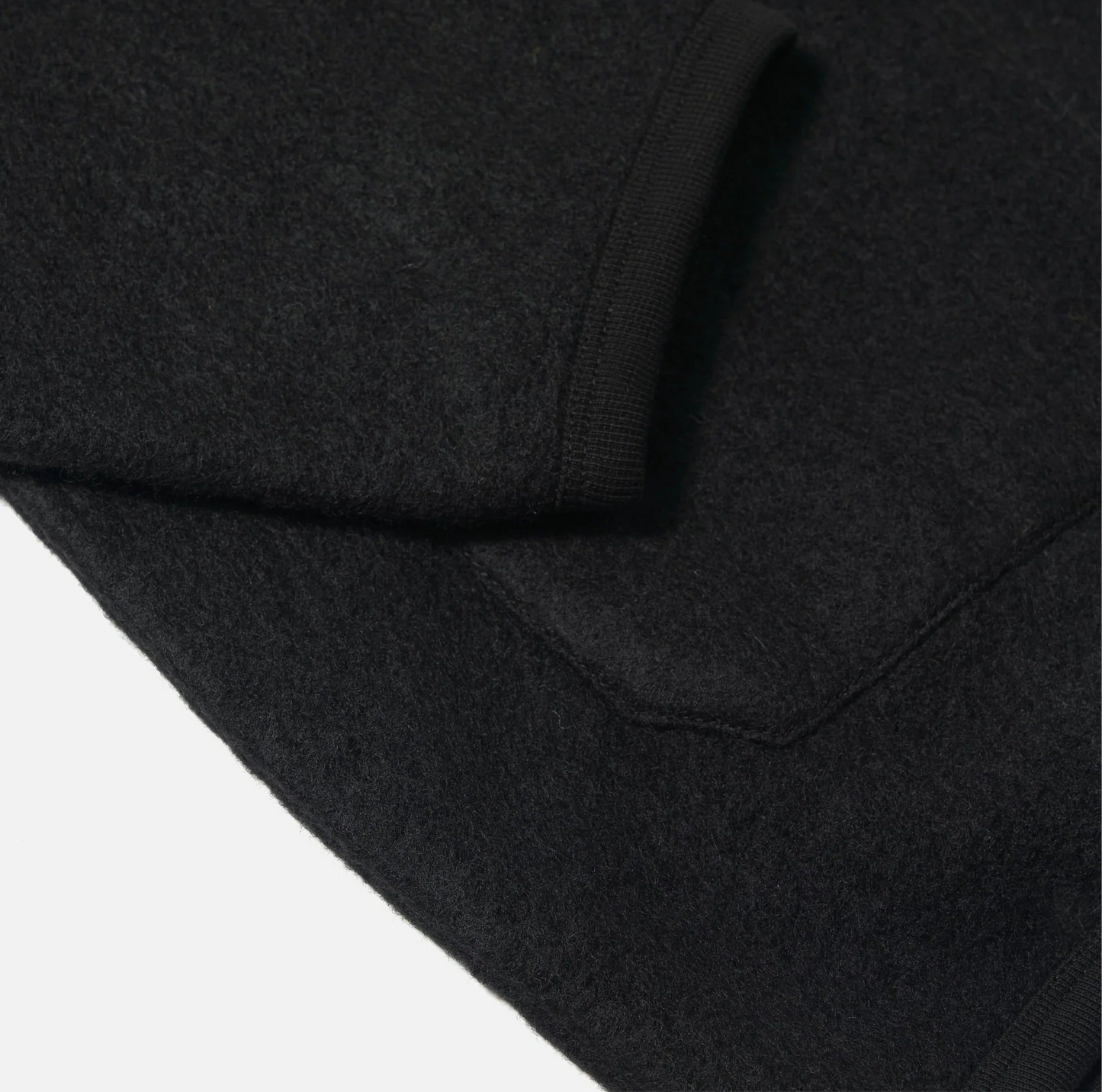 Universal Works Wool Fleece Black Cardigan
