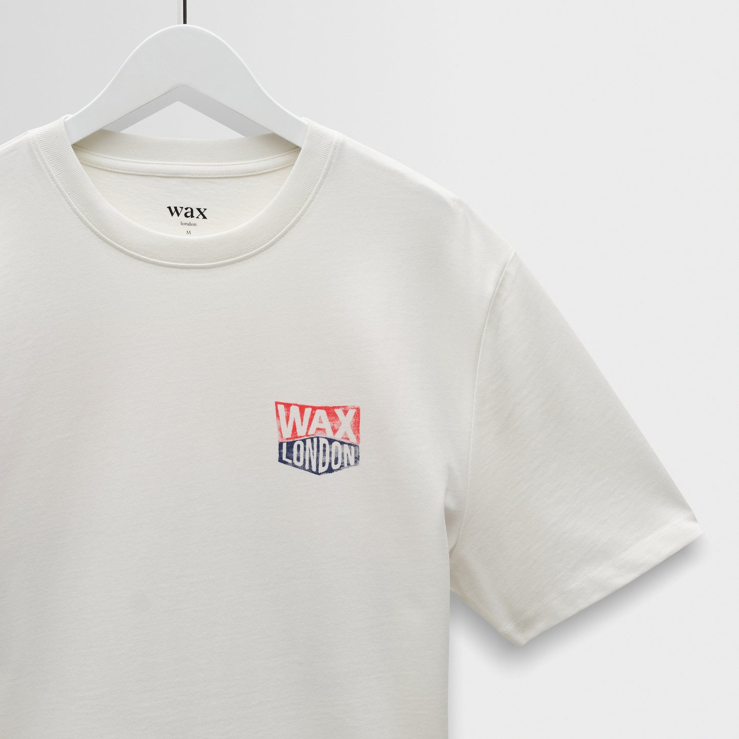 Wax London Dean Painted Badge White Tee