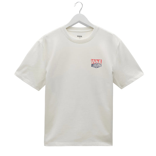 Wax London Dean Painted Badge White Tee