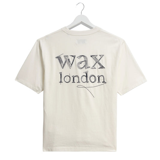 Wax London Dean Scribble Print White Tee