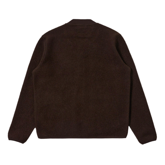 Universal Works Wool Fleece Brown Zip Bomber