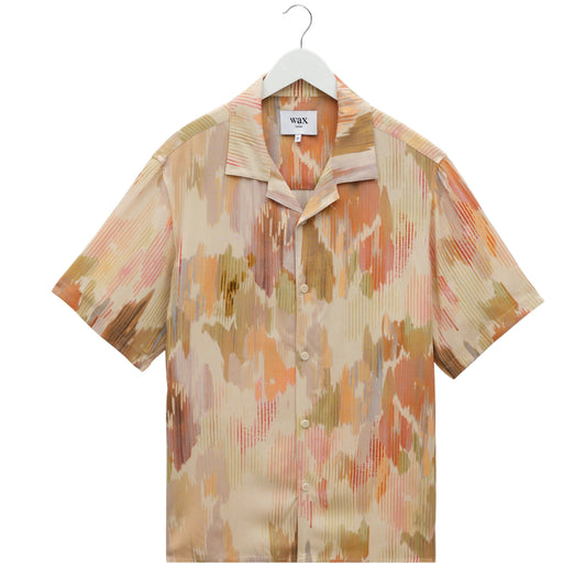 Wax London Didcot Corrigated floral SS Shirt