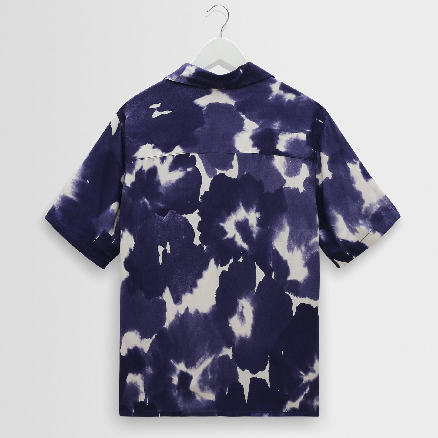 Wax London Didcot Pressed Floral Navy SS Shirt