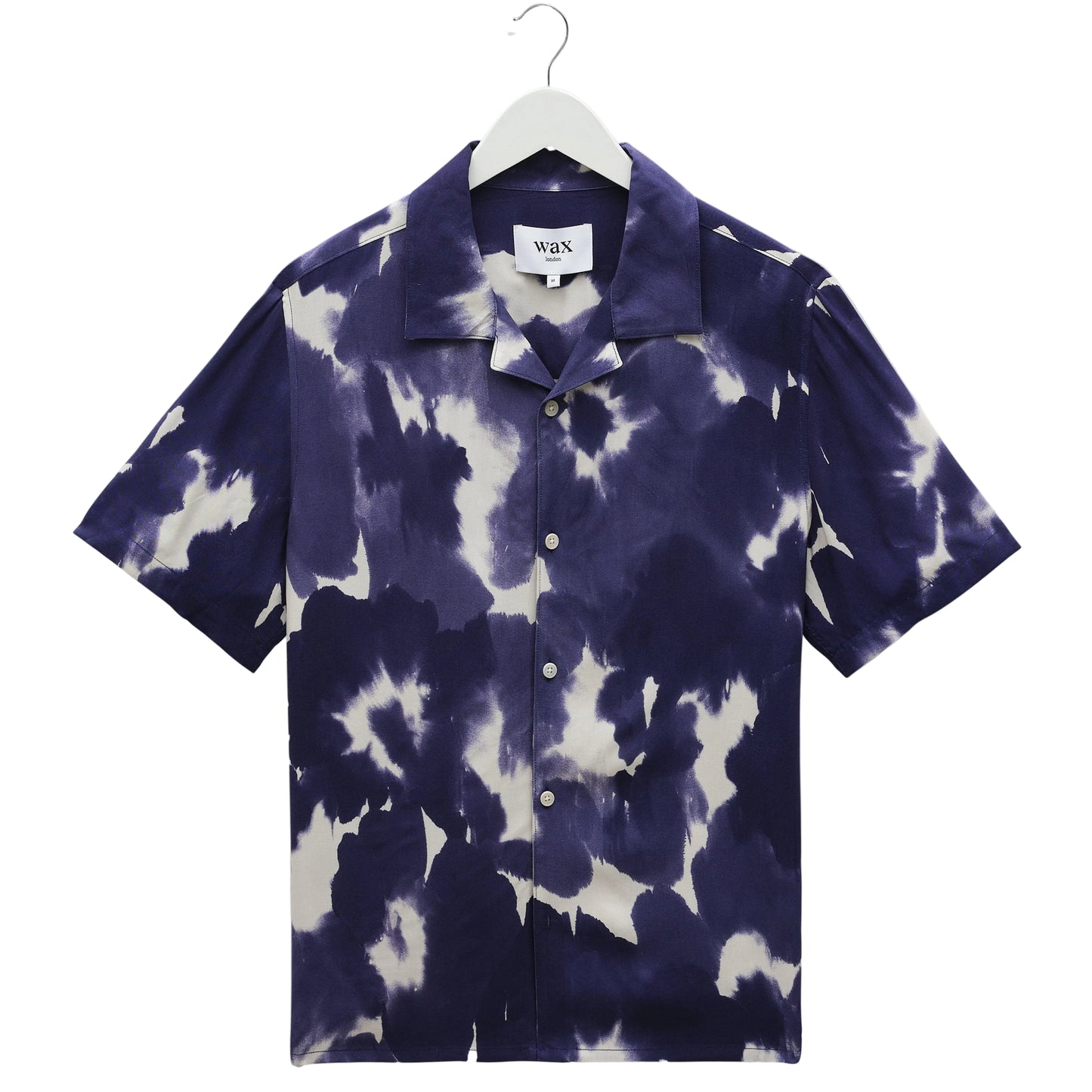 Wax London Didcot Pressed Floral Navy SS Shirt